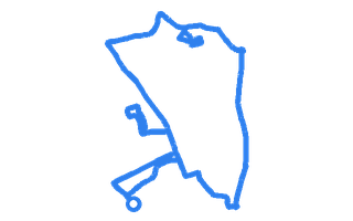 Route shape for Route 8 at Aberdeen North DTC