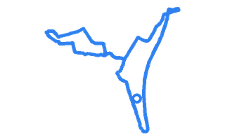Route shape for Route 1 at Abergavenny DTC