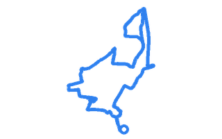 Route shape for Route 8 at Abergavenny DTC