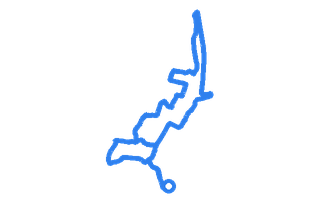 Route shape for Route 9 at Abergavenny DTC