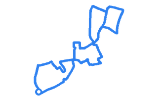 Route shape for Route 1 at Arbroath DTC