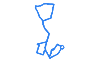 Route shape for Route 2 at Ashford (Middlesex) DTC