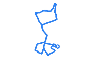 Route shape for Route 3 at Ashford (Middlesex) DTC