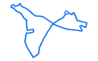 Route shape for Route 6 at Ashford (Middlesex) DTC