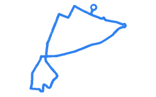 Route shape for Route 2 at Ayr DTC