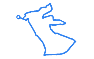 Route shape for Route 1 at Barnstaple DTC
