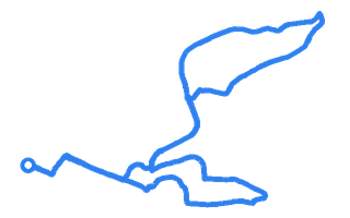 Route shape for Route 2 at Barnstaple DTC