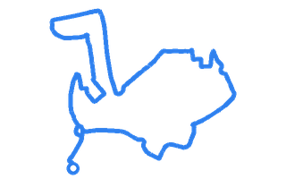 Route shape for Route 14 at Basingstoke DTC