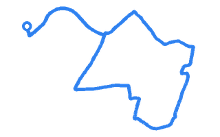 Route shape for Route 5 at Bedford DTC