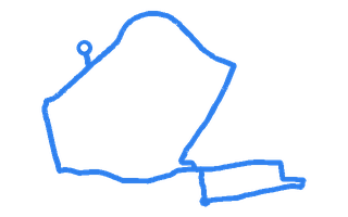 Route shape for Route 6 at Bedford DTC