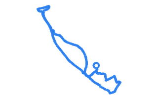 Route shape for Route 7 at Bedford DTC