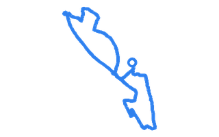 Route shape for Route 8 at Bedford DTC