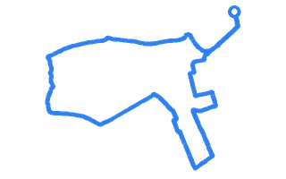 Route shape for Route 12 at Bedford DTC