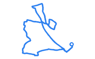 Route shape for Route 14 at Bedford DTC