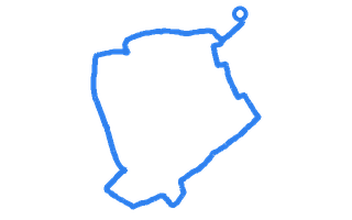 Route shape for Route 15 at Bedford DTC