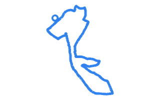 Route shape for Route 16 at Bedford DTC