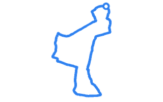 Route shape for Route 1 at Belvedere DTC