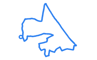 Route shape for Route 2 at Belvedere DTC