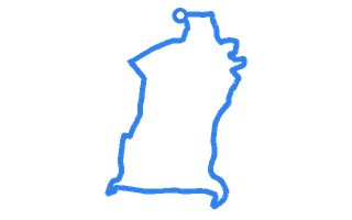 Route shape for Route 4 at Belvedere DTC
