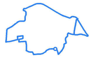 Route shape for Route 9 at Belvedere DTC