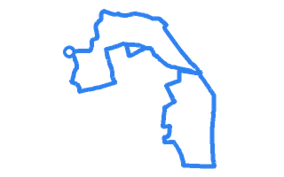 Route shape for Route 11 at Belvedere DTC