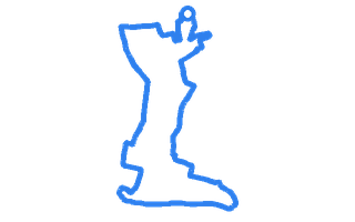 Route shape for Route 12 at Belvedere DTC
