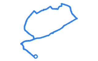 Route shape for Route 4 at Birmingham (Garretts Green) DTC