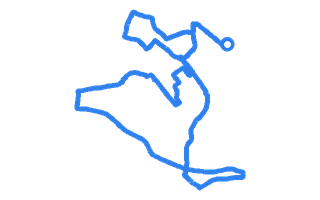 Route shape for Route 9 at Birmingham (Garretts Green) DTC