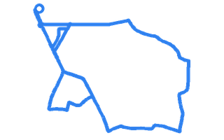 Route shape for Route 1 at Birmingham (Kings Heath) DTC