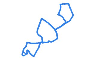 Route shape for Route 4 at Birmingham (Kings Heath) DTC