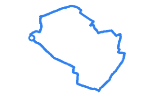 Route shape for Route 4 at Birmingham (Kingstanding) DTC