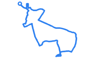 Route shape for Route 5 at Birmingham (Kingstanding) DTC