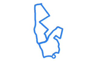 Route shape for Route 6 at Birmingham (Kingstanding) DTC