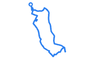 Route shape for Route 1 at Birmingham (South Yardley) DTC