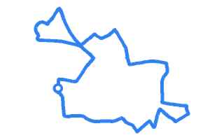 Route shape for Route 2 at Birmingham (South Yardley) DTC