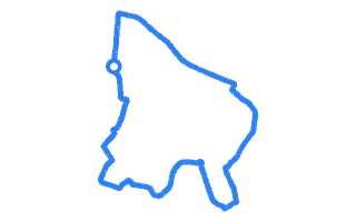 Route shape for Route 4 at Birmingham (South Yardley) DTC