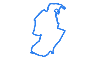 Route shape for Route 7 at Birmingham (South Yardley) DTC