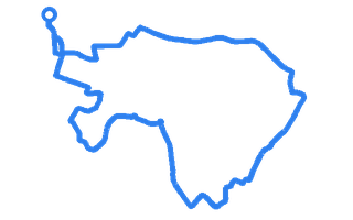 Route shape for Route 12 at Birmingham (South Yardley) DTC