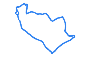 Route shape for Route 5 at Birmingham (Sutton Coldfield) DTC