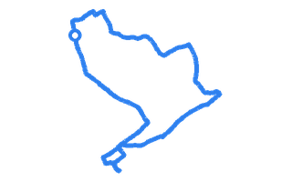 Route shape for Route 7 at Birmingham (Sutton Coldfield) DTC