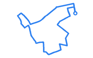 Route shape for Route 8 at Birmingham (Sutton Coldfield) DTC