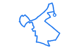 Route shape for Route 9 at Birmingham (Sutton Coldfield) DTC