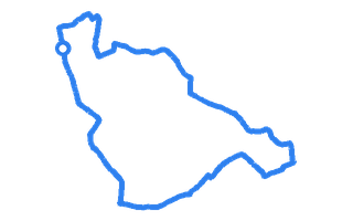 Route shape for Route 10 at Birmingham (Sutton Coldfield) DTC