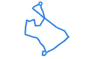 Route shape for Route 12 at Birmingham (Sutton Coldfield) DTC