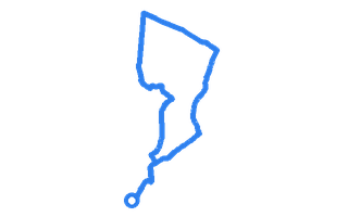 Route shape for Route 2 at Birmingham (Wyndley) DTC