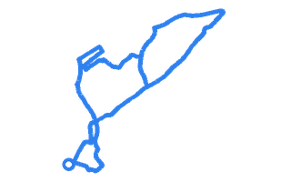 Route shape for Route 9 at Birmingham (Wyndley) DTC