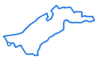 Route shape for Route 1 at Bishopbriggs DTC
