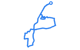 Route shape for Route 2 at Bishopbriggs DTC