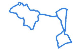 Route shape for Route 13 at Bishopbriggs DTC