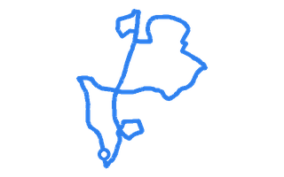 Route shape for Route 10 at Bishops Stortford DTC